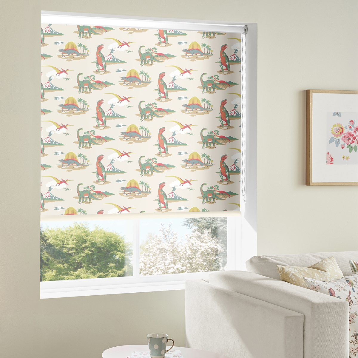 Product photograph of Cath Kidston Dino Multi Roller Blind from Choice Furniture Superstore.